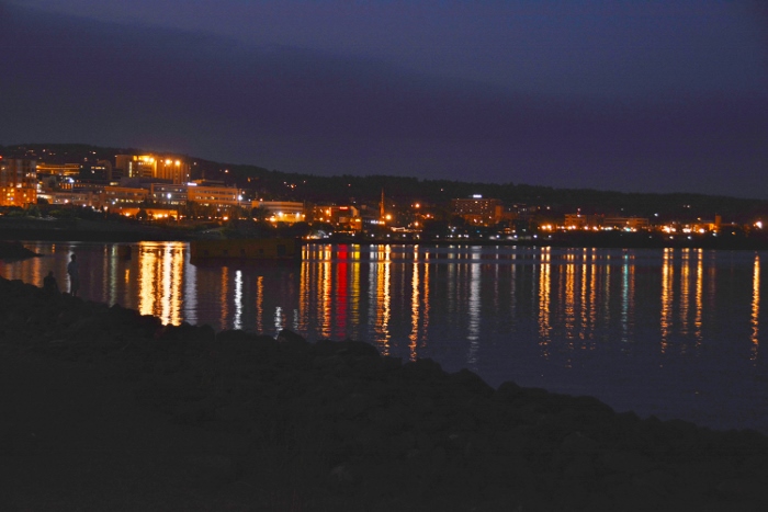 Duluth at night